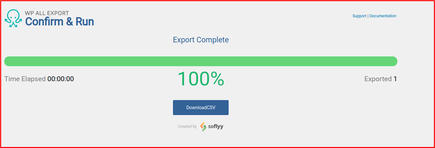 23. Export completed